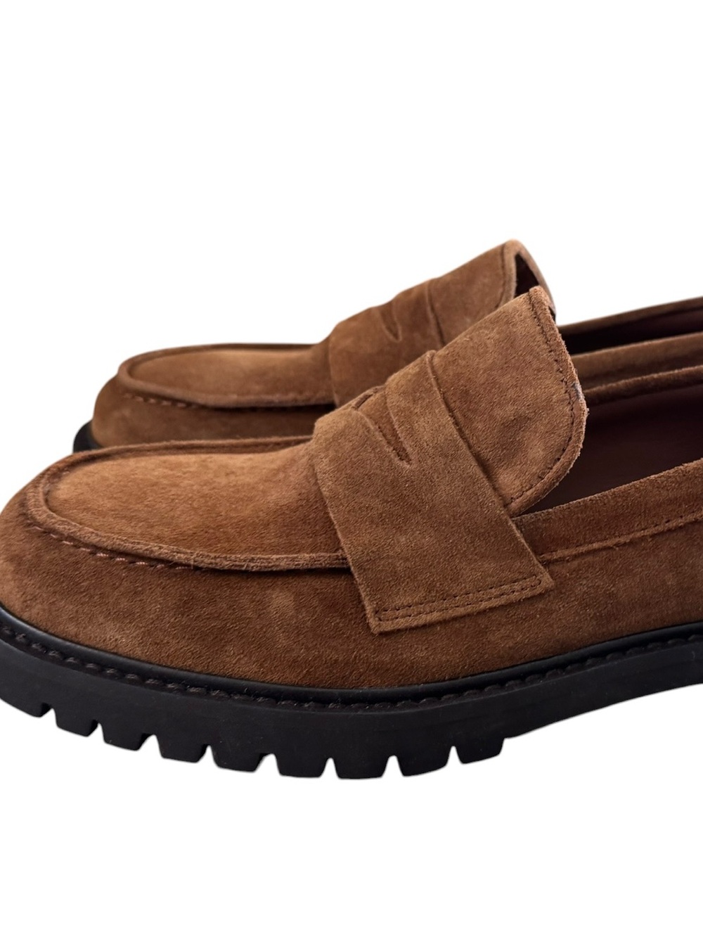 Thursday Boot Company Penny Loafers in Honey Brown Suede size 8.5 - Picture 4 of 11